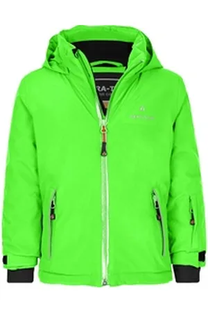 Bergson Regenjacke FRODO 2.0 Kinder Skijacke und Winterjacke, perfekt für kleine Wintersportler! grün 110