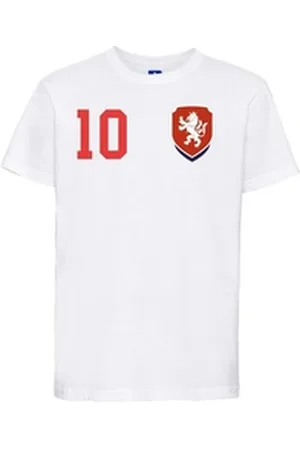 Youth Designz T-Shirt Tschechische Republik Kinder T-Shirt im Fußball Trikot Look mit trendigem Motiv weiß 10J(130/140)
