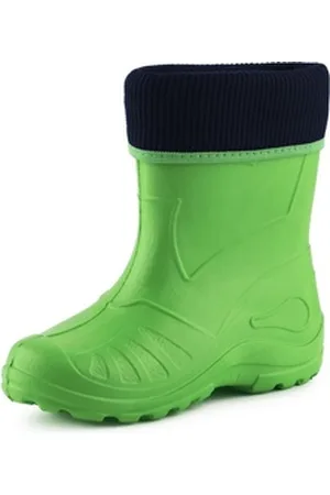 Ladeheid EVA KL058 Thermo Regenstiefel Kinder Gummistiefel mit herausnehmbares Innenfutter grün 25 EU