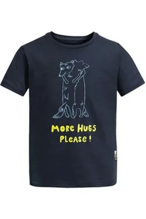 Jack Wolfskin T-Shirt MORE HUGS T K mit Umarmungsmotiv blau 104