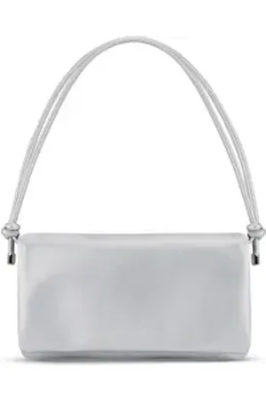 Expatrié Umhängetasche Juliette 2in1 Clutch und Umhängetasche Damen, 2-in-1 Umhängetasche und Clutch, Abnehmbarer Gurt silberfarben