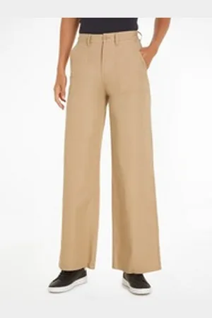 Tommy Hilfiger Cargohose TJW CLAIRE HR WIDE CARGO PANT mit Logopatch braun 33