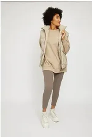 Mazine Winterjacke HANSKA VEST Beige Vegane Damen Winterweste beige S