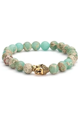 BODHI Perlenarmband Mala Armband mit pastellfarbenem Serpentin, Modeschmuck