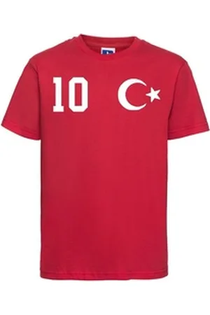 Youth Designz T-Shirt Türkei Kinder T-Shirt im Fußball Trikot Look mit trendigem Motiv rot 10J(130/140)