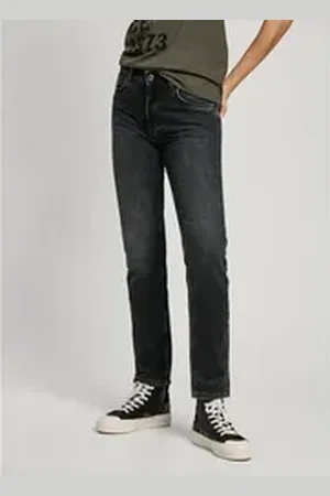 Pepe Jeans Straight-Jeans mit normaler Leibhöhe aus robustem Baumwolldenim schwarz 28