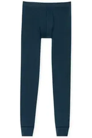 Schiesser Lange Unterhose mit Bündchenabschlüssen blau 140