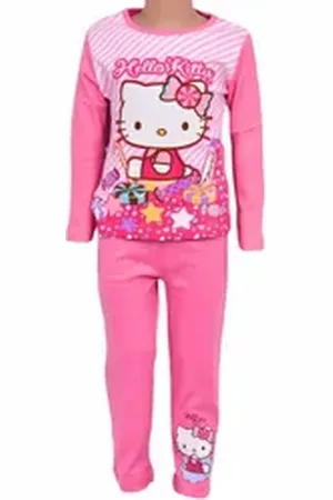 Hello Kitty Schlafanzug (2 tlg) Mädchen Pyjama langarm Gr. 92 - 116 cm rosa 92 cm