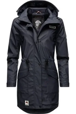 Navahoo Outdoorjacke Deike modischer Damen Outdoor Regenmantel blau L (40)