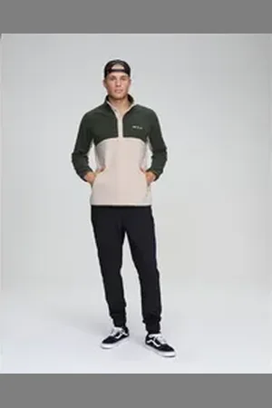 Bula Fleeceshirt Cruiser mit Raglanärmeln und praktischen Taschen grün XL