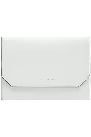 liebeskind Clutch Pouch, aus echtem Leder weiß