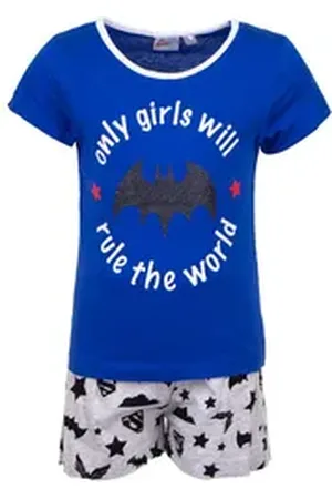 Batman Pyjama shortama aus Baumwolle Kurzer Schlafanzug für Kinder blau 8 Jahre