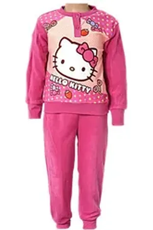 Hello Kitty Schlafanzug (2 tlg) Mädchen Pyjama Fleece langarm Gr. 98 - 128 cm rosa 116 cm