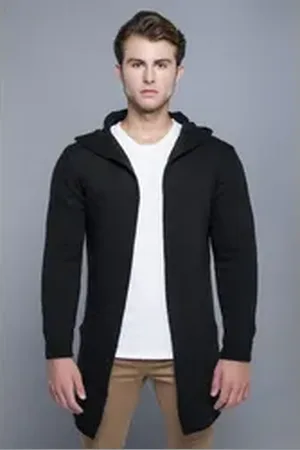Carisma Strickjacke mit Kapuze und praktischen Seitentaschen schwarz 2XL