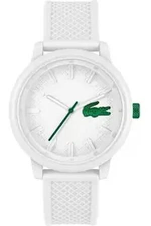 Lacoste Quarzuhr .12.12 2011315, Armbanduhr, Herrenuhr, Silikonarmband weiß