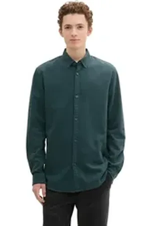 TOM TAILOR Denim Langarmhemd grün S