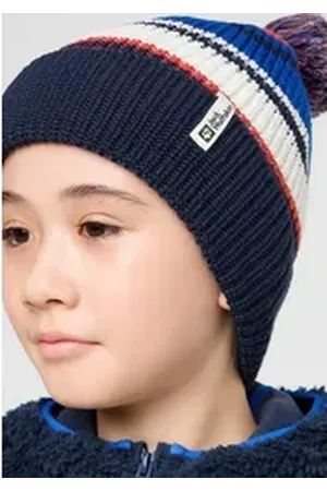 Jack Wolfskin Bommelmütze POMPOM BEANIE KIDS blau