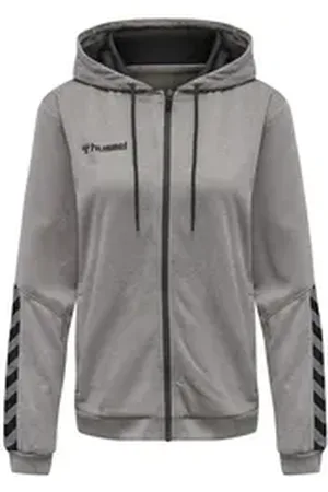 Hummel Sweatjacke Authentic Poly Kapuzenjacke Damen F8745 Polyester grau XS