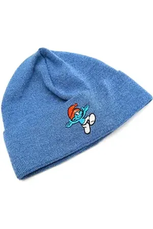 Bavarian Couture Jerseymütze Kids-Strickhaum"Schlümpfe" hellblau blau