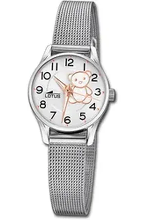 Lotus Quarzuhr Jugend Kinderuhr Edelstahl, (Analoguhr) silberfarben