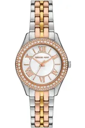Michael Kors Quarzuhr MINI HARLOWE MK4846, Armbanduhr, Damenuhr, Edelstahlarmband, analog goldfarben