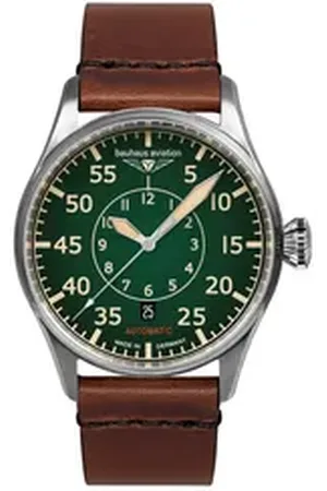 Bauhaus Automatikuhr Aviation CT-BHA Automatik Braun/Grün grün