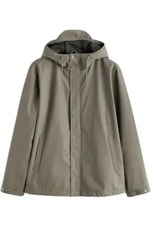 Next Regenjacke Gummierte, wasserdichte Jacke mit Kapuze (1-St) beige XL
