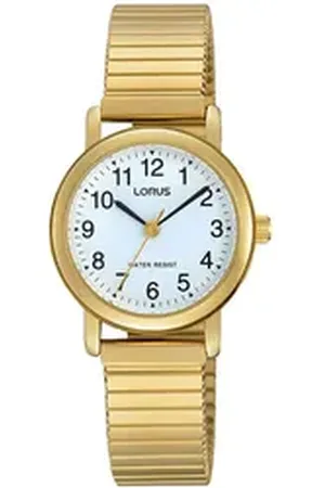 Lorus Quarzuhr RRX04HX9, Armbanduhr, Damenuhr, Edelstahlarmband, Flexband, Zugband goldfarben