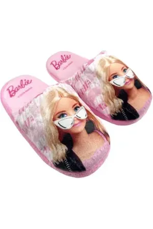 Barbie Mädchen Kinder Hausschuhe Slipper Pantoffeln Pantoffel Gr. 28 bis 34 bunt 32 EU