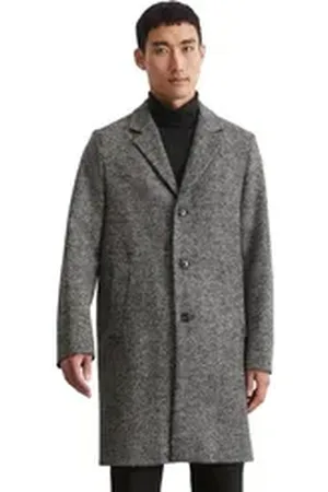 Marc O’ Polo Langmantel Herringbone-Muster schwarz 52