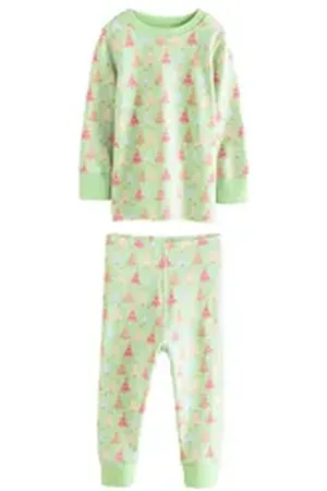 Next Pyjama Weihnachtlicher Pyjama aus 100 % Baumwolle (2 tlg) grün 158 (13 J.)