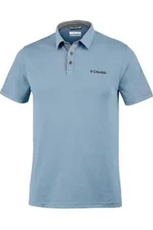 Columbia Poloshirt Nelson PointTM mit aufgesticktem Markenschriftzug blau 2XL