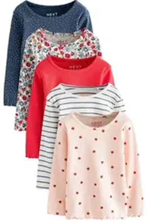 Next Langarmshirt 5er-Pack gerippte Langarmoberteile (5-tlg) blau 62-68 (3-6 Mon.)