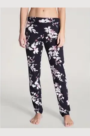 Calida Homewearhose Favourites Dreams mit floralem Muster blau M (44/46)