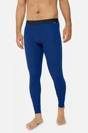 DANISH ENDURANCE Thermounterhose Merino Lange Funktionshose für Herren, atmungsaktiv & temperaturregulierend blau XL