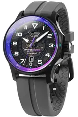 Vostok Automatikuhr Expedition South Pole Grau/Lila schwarz