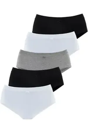 vivance collection Taillenslip (5er-Pack) mit breitem Bündchen ohne zusätzliches Gummi grau|schwarz 32/34