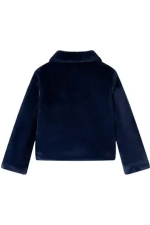 vidaXL Funktionsmantel Kindermantel Kunstpelz Marineblau 140