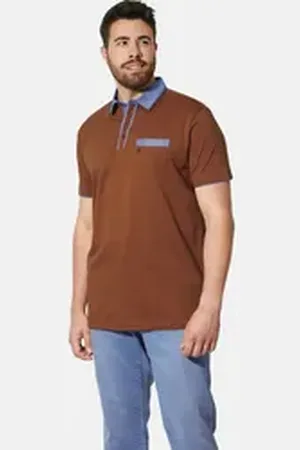 Charles Colby Poloshirt EARL WILLMER mit seitlichen Schlitzen orange 4XL (68/70)