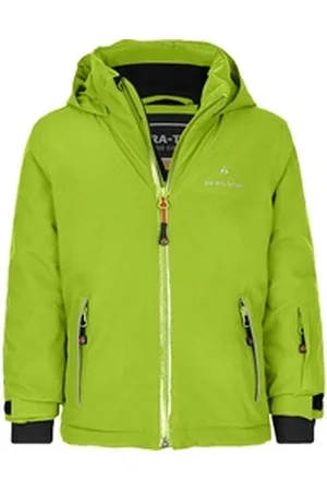 Bergson Regenjacke FRODO 2.0 Kinder Skijacke und Winterjacke, perfekt für kleine Wintersportler! grün 110