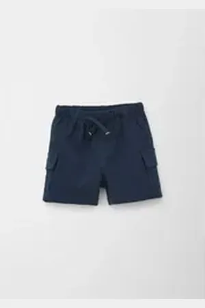 QS by s.Oliver Leggings Cargo-Shorts aus Baumwolle mit elastischem Bund blau 50/56