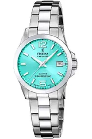 Festina Quarzuhr F20049/4, Armbanduhr, Damenuhr, Swiss Made, Edelstahlarmband, analog, Tag silberfarben