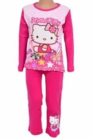 Hello Kitty Schlafanzug (2 tlg) Mädchen Pyjama langarm Gr. 92 - 116 cm rosa 92 cm