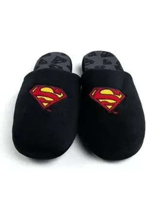 UNITED LABELS ® DC Comics Superman Hausschuhe Puschen Schlappen Slipper Pantoffeln Hausschuh schwarz 40-41 EU
