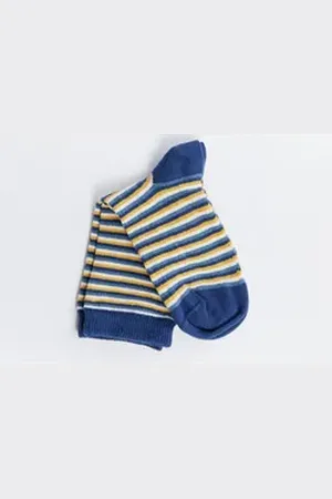 Leela COTTON Socken Kinder Socken - 6er Pack blau|bunt|gelb 27/30