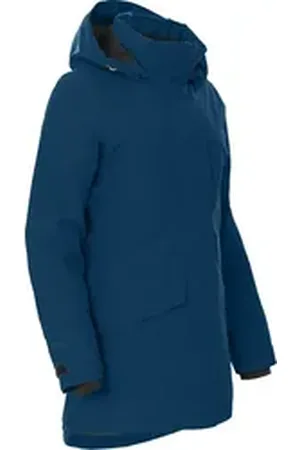 Bergson Wintermantel TUUSULA Damen Winterparka, warm wattiert, 20000 mm Wassersäule, Normalgrößen blau 42