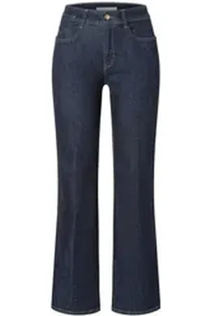 Mac 5-Pocket-Jeans Damen Jeans LAURA Flared Fit (1-tlg) blau 40/32