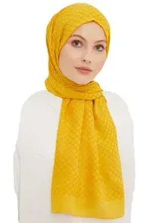 Armine Schal Damenschal, Premium Qualität Halstuch Damen, Elegantes Langes Hijab Ko gelb