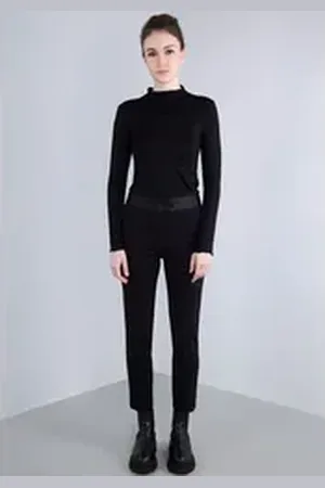 Imperial Anzughose schmale,verkürzte Hose mir Satinbund schwarz XL (42)
