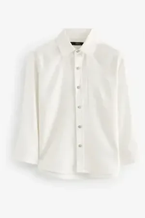 Next Langarmhemd Langärmeliges Twill-Hemd (1-tlg) beige 176 (16 J.)